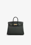 Hermes Birkin 25 In Vert Fonce Togo With Gold Hardware In Vert Fonce