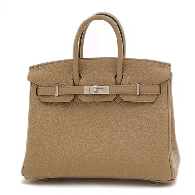 Hermes Birkin 25 Leather Handbag () In Beige