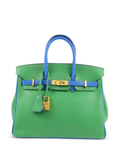Pre-owned Hermes Birkin 25 Tote Bag In Green