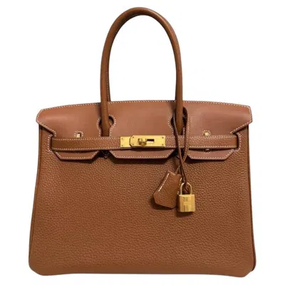 Pre-owned Hermes Birkin 30 3 In 1 Gold Tan Togo Leather Gold Hardware Rare Top Handle Bag In Brown