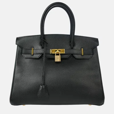 Pre-owned Hermes Birkin 30 Black Ardennes Leather Handbag