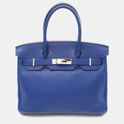 Pre-owned Hermes Birkin 30 Blue Electric