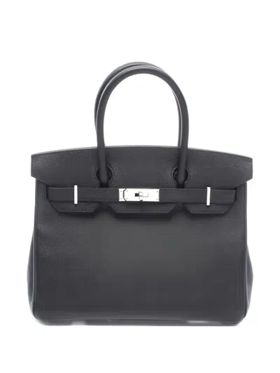 Pre-owned Hermes Birkin 30 Epsom Leather Handbag In Black