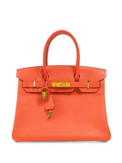 Pre-owned Hermes Birkin 30 Epsom Leather Handbag In Orange