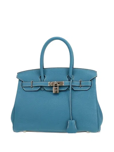 Pre-owned Hermes Birkin 30 Handbag In Blue