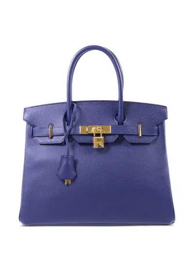 Pre-owned Hermes Birkin 30 Handbag In Blue
