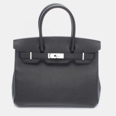 Pre-owned Hermes Birkin 30 Handbag Epsom Leather Epsom Black