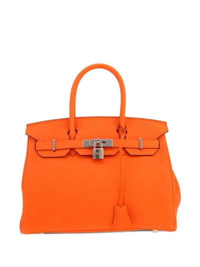 Pre-owned Hermes Birkin 30 Handbag In Orange