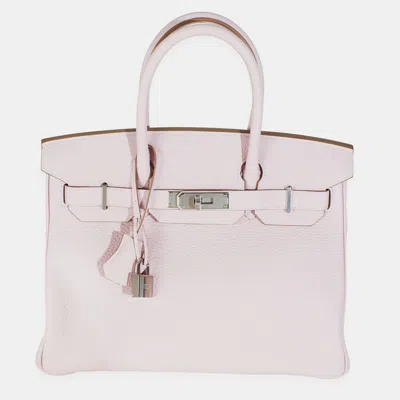Pre-owned Hermes Birkin 30 Mauve Pale Togo Bag In Pink