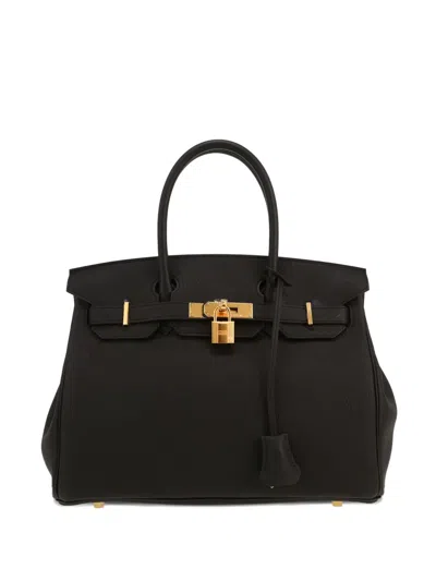 Pre-owned Hermes Birkin 30 Togo-leather Handbag In Black