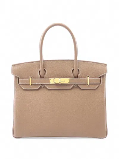 Pre-owned Hermes Birkin 30 Togo Tote Bag In Neutrals