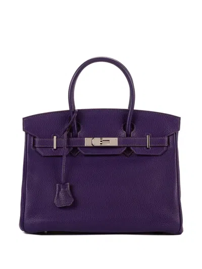 Pre-owned Hermes Birkin 30 Tote Bag In Purple