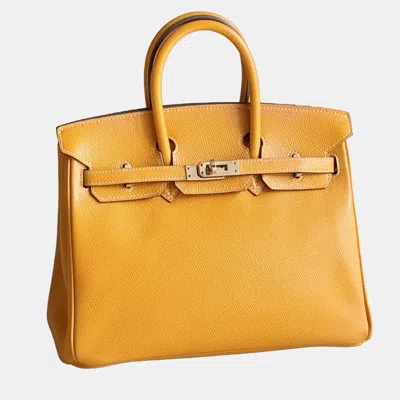 Pre-owned Hermes Birkin 30 Yellow Epsom Leather Handbag