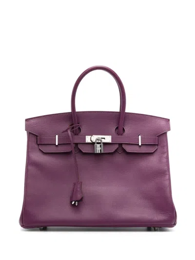 Pre-owned Hermes Birkin 35 Bag In Purple