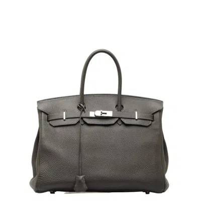 Hermes Hermès Birkin 35 Black Leather Tote Bag ()