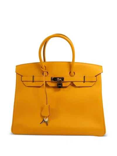 Pre-owned Hermes Birkin 35 Epsom Tote Bag In Yellow