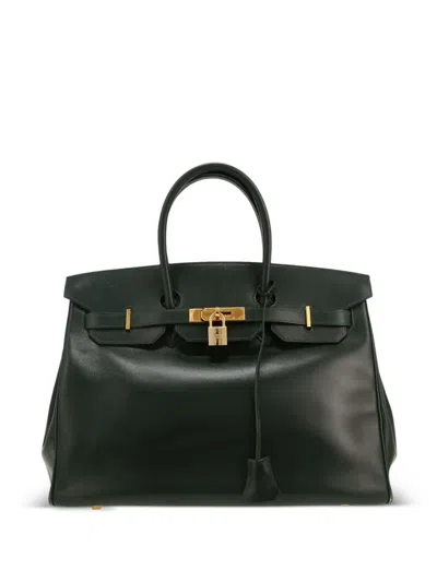 Pre-owned Hermes Birkin 35 Handbag In Green