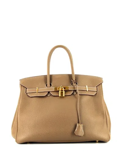 Pre-owned Hermes  Birkin 35 Handbag In Neutrals