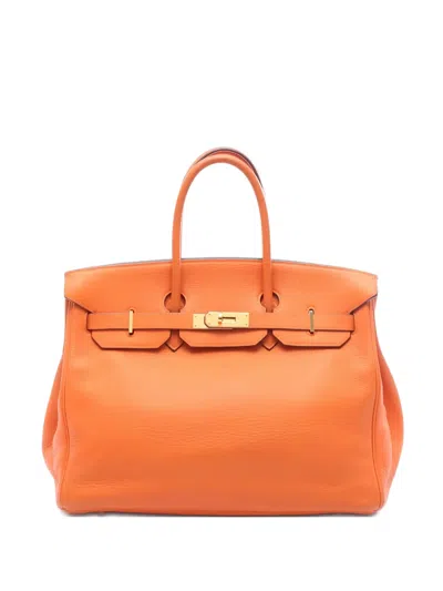 Pre-owned Hermes Birkin 35 Handbag In Orange