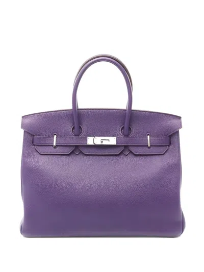 Pre-owned Hermes Birkin 35 Handbag In Purple
