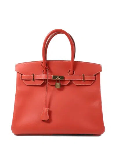 Pre-owned Hermes Birkin 35 Handbag In Red