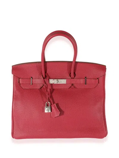 Pre-owned Hermes  Birkin 35 Bag In Red