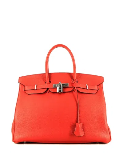 Pre-owned Hermes  Birkin 35 Handbag In Red