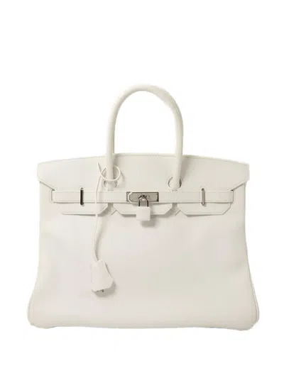 Pre-owned Hermes Birkin 35 Handbag In White
