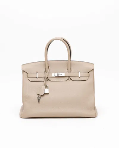 Pre-owned Hermes Hermès Birkin 35 Togo Bag In Gray