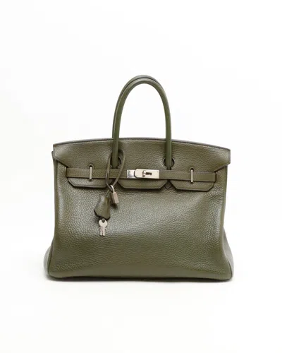 Pre-owned Hermes Hermès Birkin 35 Togo Bag In Green
