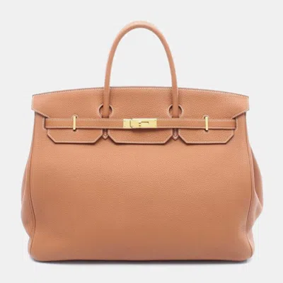 Pre-owned Hermes Birkin 40 Gold Togo Handbag