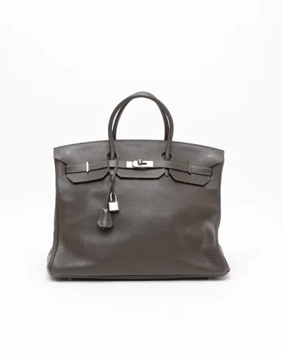 Pre-owned Hermes Hermès Birkin 40 Taurillion Clemence Bag