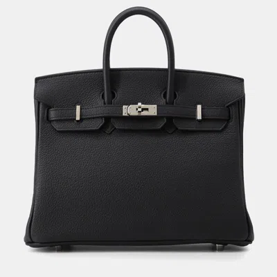 Pre-owned Hermes Birkin Black Togo Leather Size 25