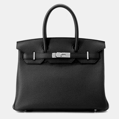 Pre-owned Hermes Birkin Black Togo Leather Size 30