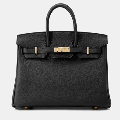 Pre-owned Hermes Birkin Black Togo Leather Tote 25