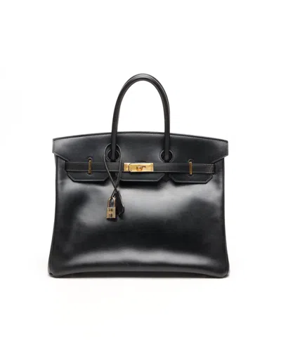Pre-owned Hermes Hermès Birkin Box 35 Bag In Black
