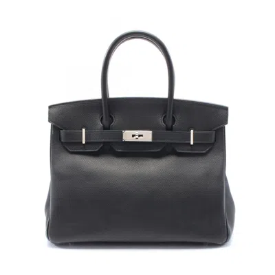 Pre-owned Hermes Birkin Epsom Leather Handbag () In Black