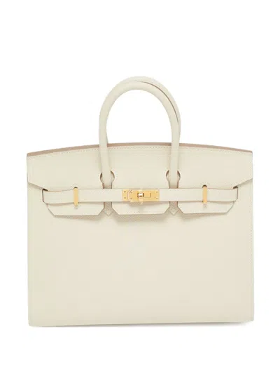 Pre-owned Hermes Birkin Epsom Leather Tote Bag In Neutral