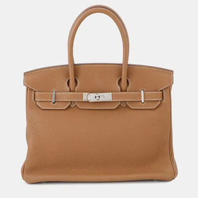 Pre-owned Hermes Birkin Gold Togo Leather Size 30