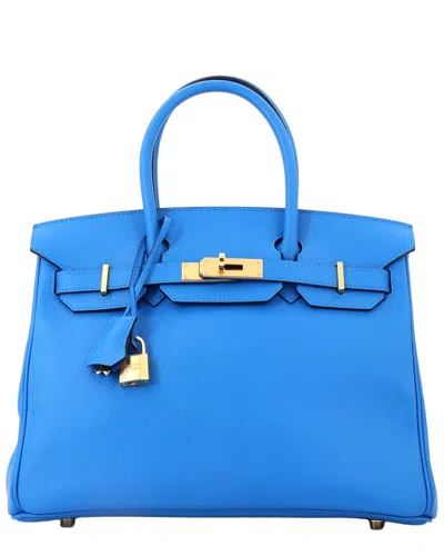 Hermes Hermès Birkin Handbag Bleu Zanzibar Epsom With Gold Hardware 30 (authentic  Pre-loved)