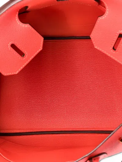 Pre-owned Hermes Birkin Handbag Red Epsom With Gold Hardware 30 Satchel
