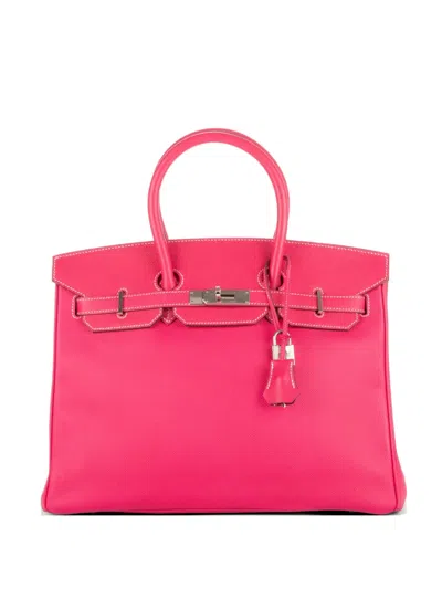 Pre-owned Hermes Birkin Leather Tote Bag In Pink