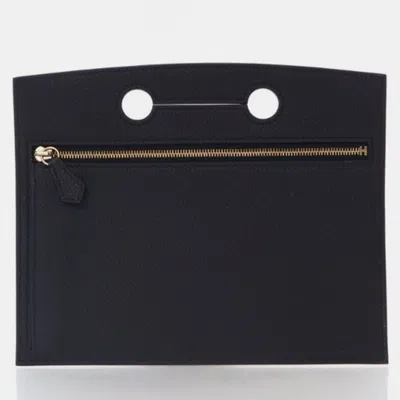 Pre-owned Hermes Birkin Noir Togo Backpocket Pouch 21 In Black