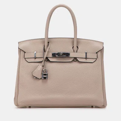 Pre-owned Hermes Birkin Retourne 30 Brown Clemence