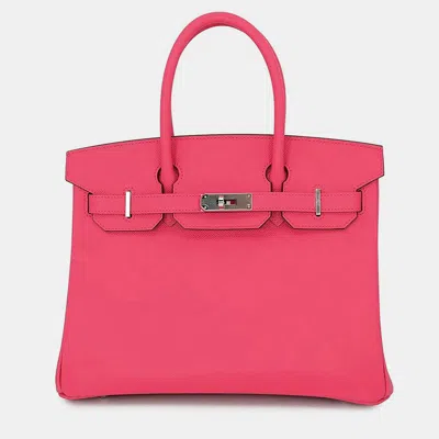 Pre-owned Hermes Birkin Rose Mexico Epsom Size 30 In Pink