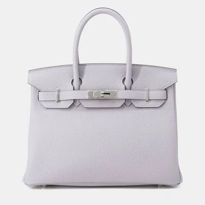 Pre-owned Hermes Birkin Size 30 Green Pantan Togo Leather Bag