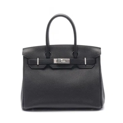 Pre-owned Hermes Birkin Togo Leather Handbag () In Black