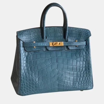 Pre-owned Hermes Birkin25 Bag In Blue