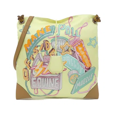 Pre-owned Hermes Biscuit Jaune Silk Swift Leather Shoulder Bag ()