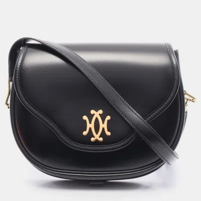 Pre-owned Hermes Black Box Calf Leather Shoulder Bag